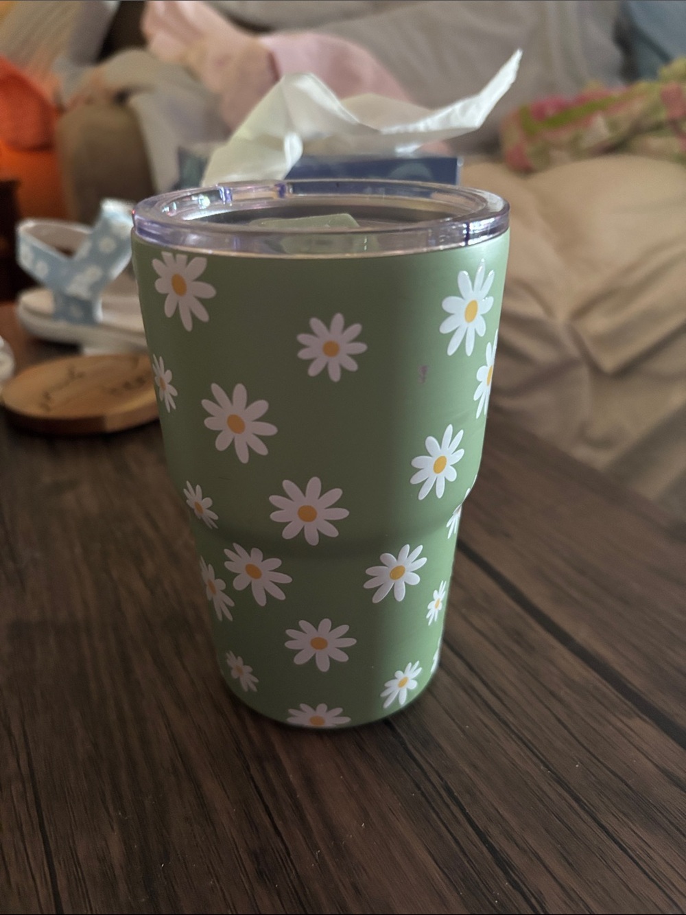 Hobby Lobby Olive Green Daisy Insulated Tumbler